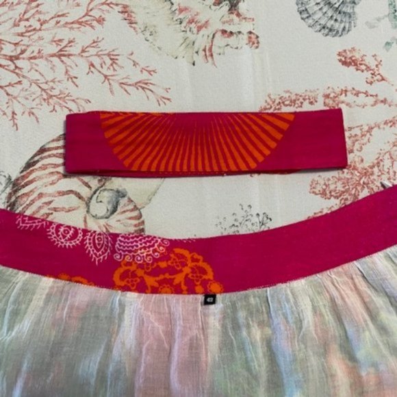 Desigual RARE Pink/Green PAKAIAN Jadi Wanita Cotton Mini Skirt, Size 42 (10) - Picture 7 of 8